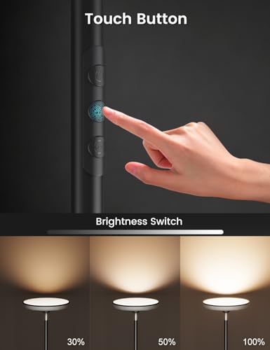 UFO Torchiere Floor Lamp (Black)