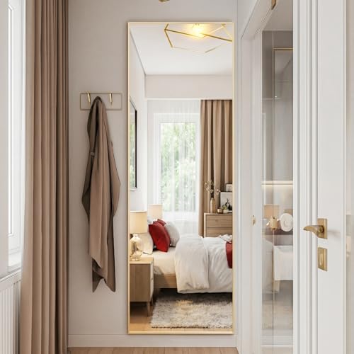 Full Length Mirror 19"x 58" for Bedroom (Gold / 58"L x 19"W)