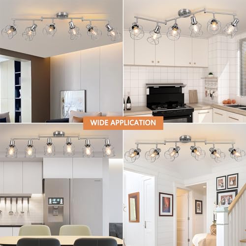 Track Lighting Fixtures (Brushed Nickel / 6-Light-Cage)