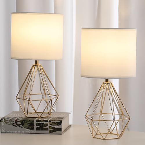 Small Gold Table Lamp Set of 2 (Gold 2 pack)