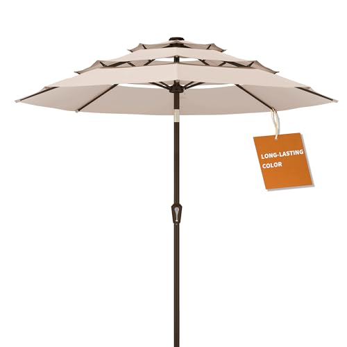 9ft 10ft 3 Tier Patio Umbrella
