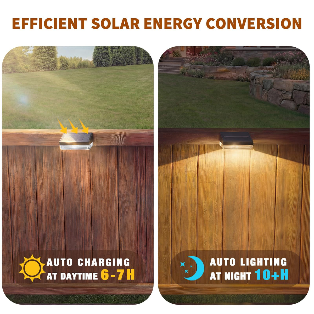 Solar Fence Lights 20 Pack (Black / 20 Pack)