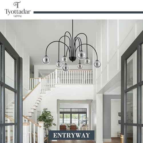 Modern Sputnik Chandelier 8 (Black Smoke Gray / 8-Light)