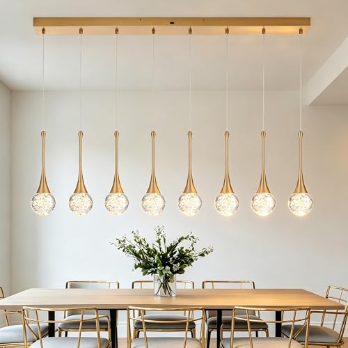 8 Light Luxury Gold Crystal Chandelier (Gold / Pendant 8-Light)