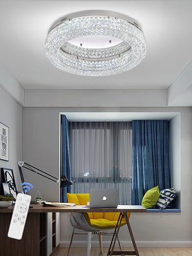 24" Crystal Chandeliers (Silver / Dia 24inch)