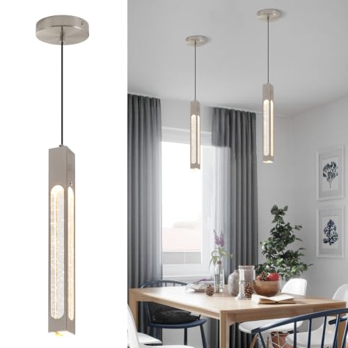3000K Pendant Celling Lights Fixture (Brushed Nickel / 2 Pack)