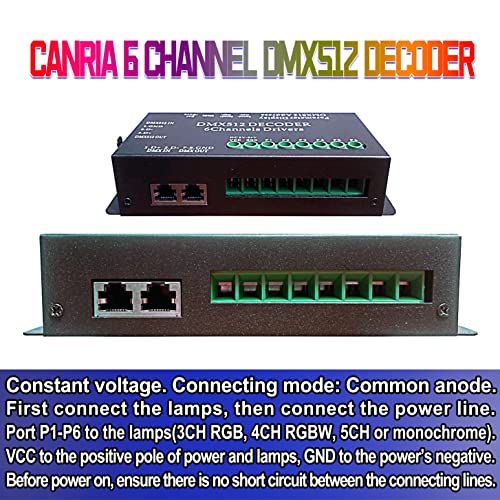 DC 5V 24V 6 Channel DMX512 Decoder LED Controller (6-Channel DMX512 Decoder)