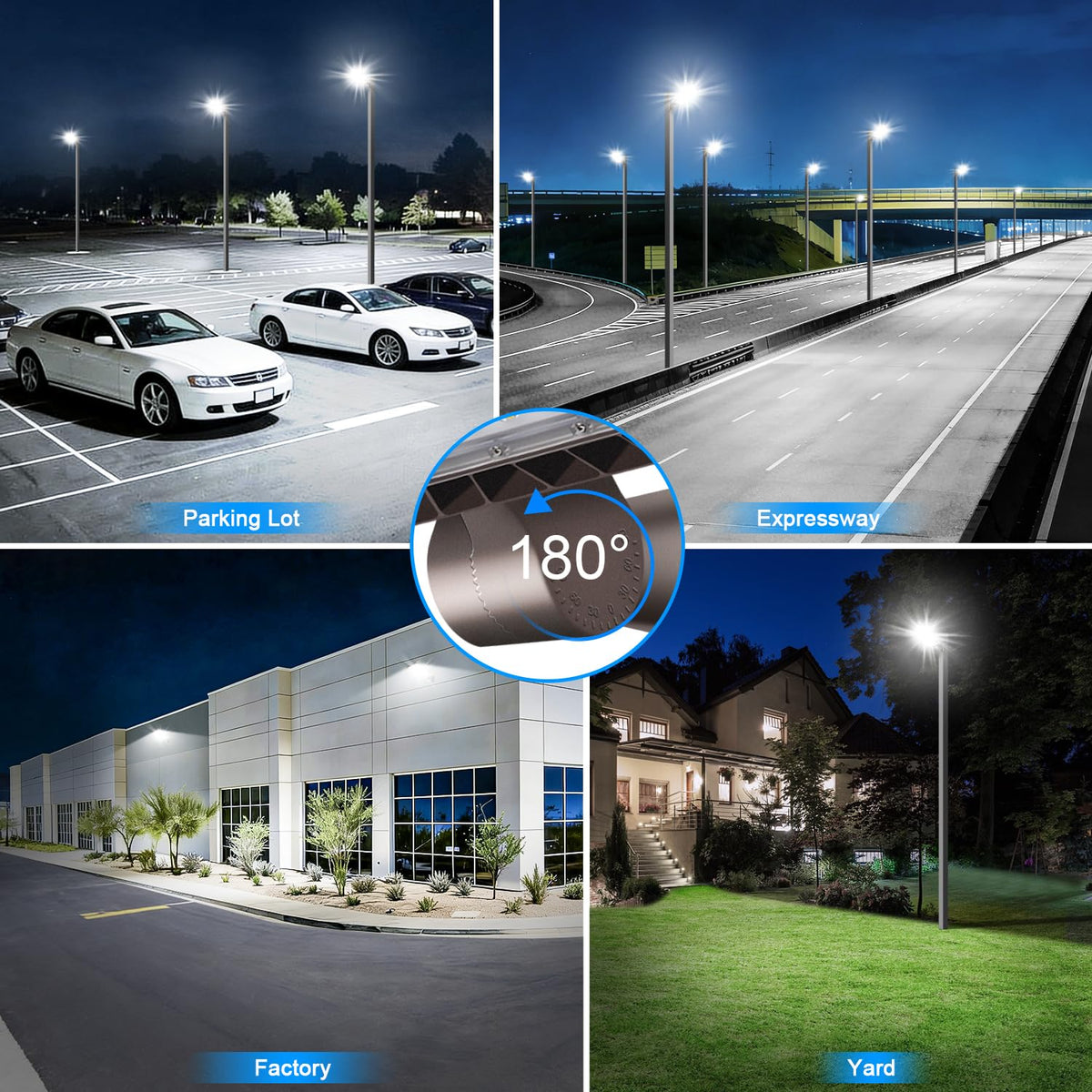 480W LED Parking Lot Light Dusk to Dawn Photocell 72000LM 5000K (480W/Wall Mount)