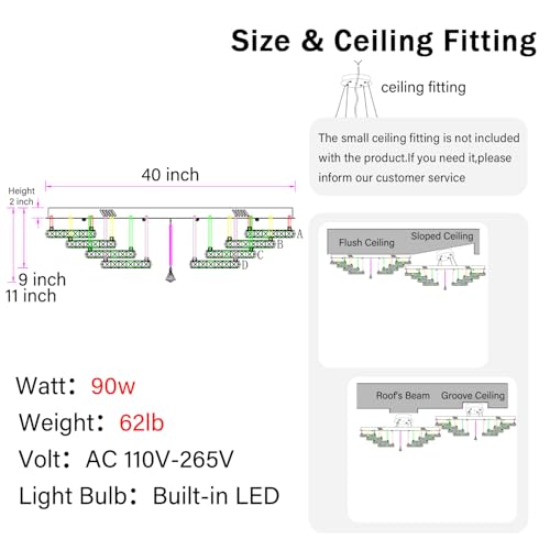 40" Crystal Chandeliers (Silver / Dia 40")