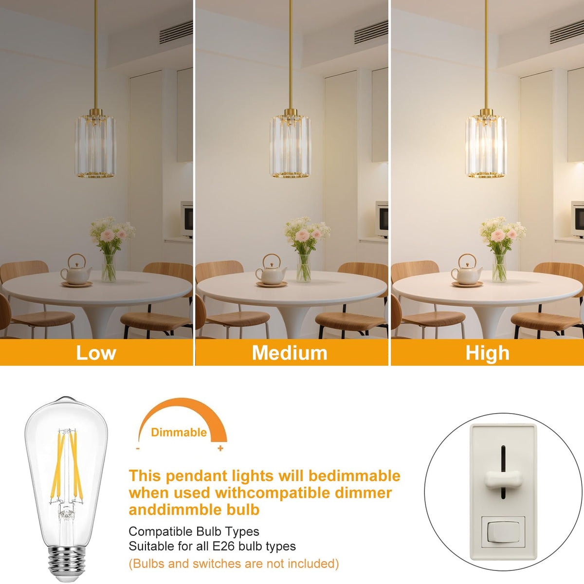 2 Pack Pendant Lights Kitchen Island (01-Brushed Gold-2 Pack (No Assembly Required))