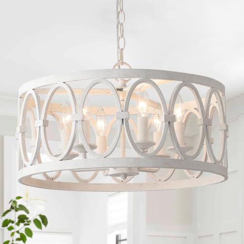 Rustic Farmhouse Chandelier for Dining Room Kitchen Island