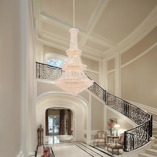 Extra Large High Ceiling Chandelier (Gold / D47")