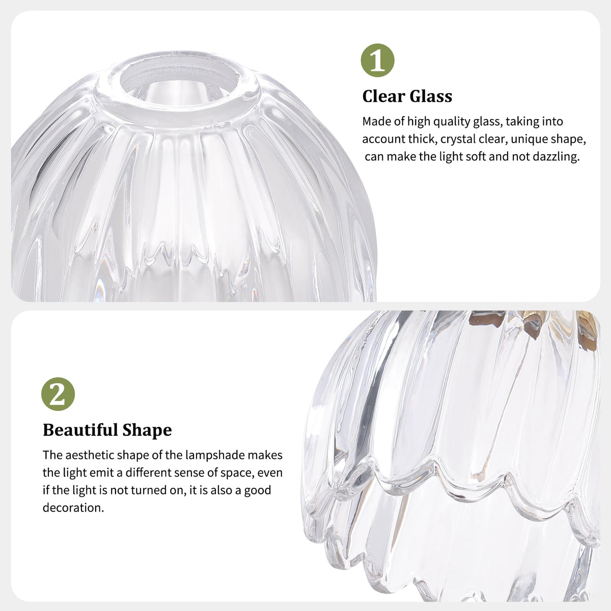 Tulip Lamp Shades Replacement (Clear)