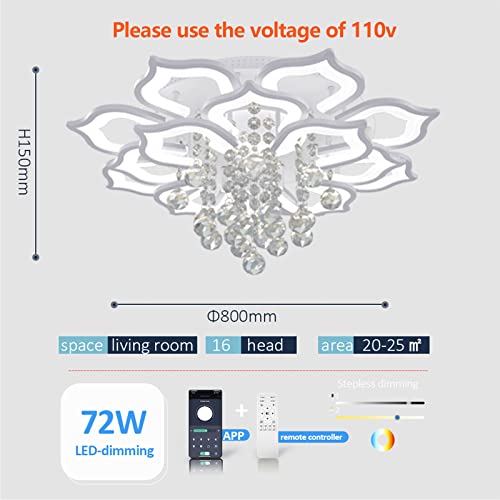 Crystal Flower Ceiling Light