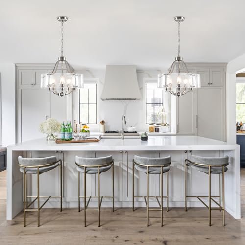 19.7'' Brushed Nickel Chandeliers for Dining Room (19.7 inch)
