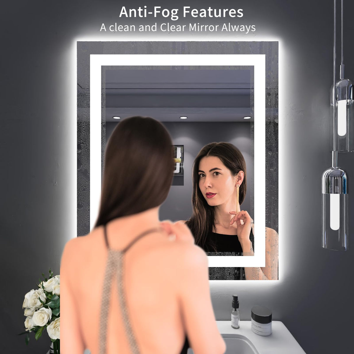 30X36 LED Bathroom Mirror with Lights (Led / 30"L x 36"W)