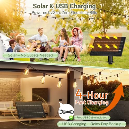 100FT Solar String Lights Outdoor Waterproof (100FT)