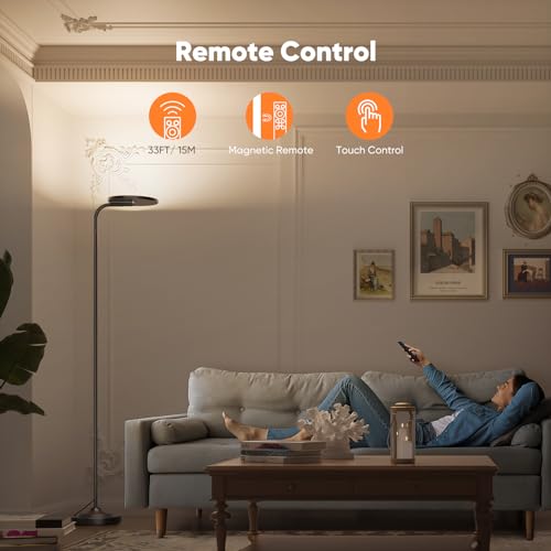 36W LED Floor Lamp (Deep Black)