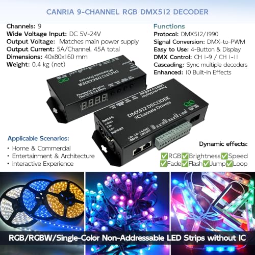 9 Channel PWM DMX512 Decoder (9-Channel DMX512 Decoder)