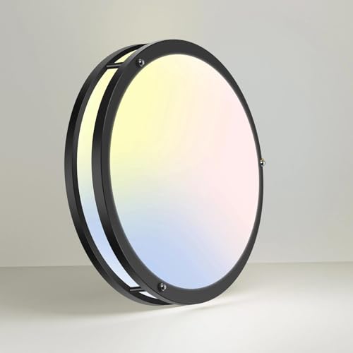 16Inch Black Flush Mount Ceiling Lights (Black / 16"(1 Pack))