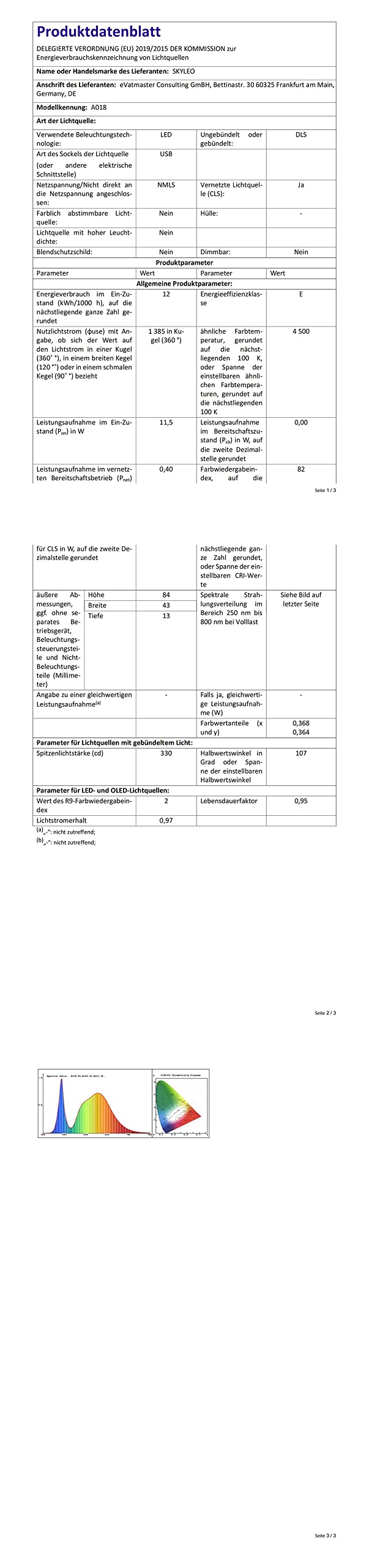 Desk Lamp LED Desk Light (Blue swing arm)