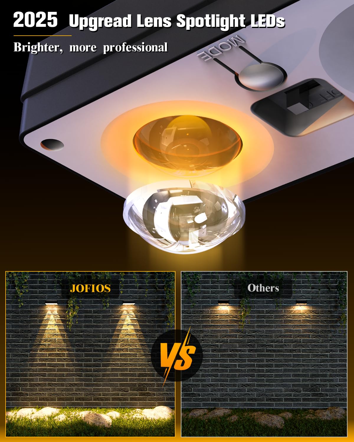Solar Fence Lights 20 Pack (Black / 20Pack)