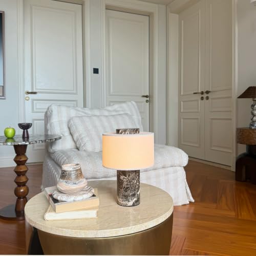 Marble Lamp Stone Table Lamps Collection (Rechargeable Emperador Dark Lamp)
