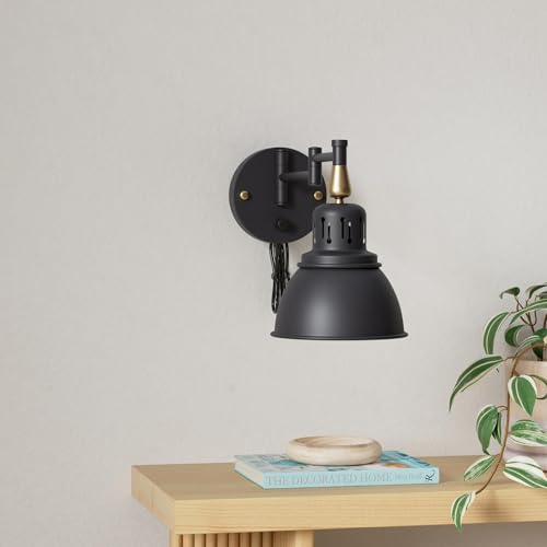 Wall Sconces Plug in (2 Pack - Bulbs and Remote Control)