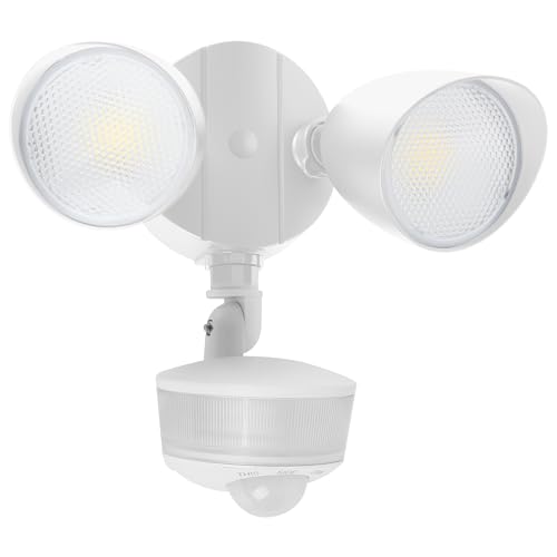 34W 3700 Lumen LED Security Light Motion Sensor Outdoor Lights with Night Light (White / 1 Pcs)