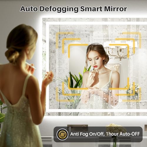 96x36 Inch LED Bathroom Mirror with Lights (Backlit+front Lit / 96"L x 36"W)
