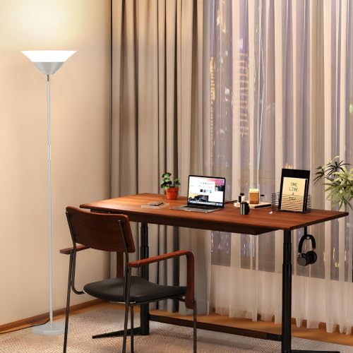 Torchiere Floor Lamp (Silver)