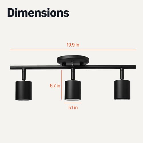 3 Light Track Lighting Kit (Black)