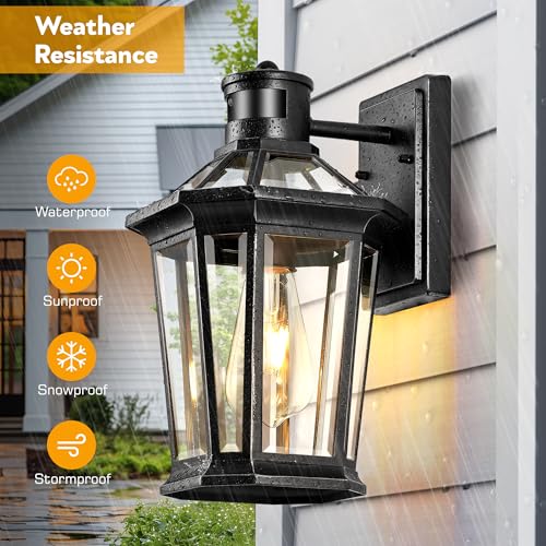 Black 2 Pack Outdoor Lights for House (Black / Standard 2-Pack)