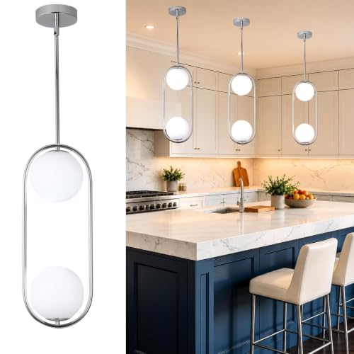 Modern Pendant Lighting Frosted Globe Pendant Light Fixture
