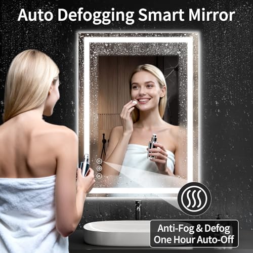 24"x42" Lighted LED Bathroom Mirror with Lights (42"L x 24"W)