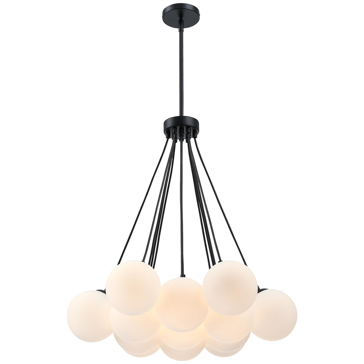 Modern Bubble Chandelier (Black-13 Light / 23")