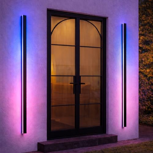 2in Black Wall Mount Exterior Lighting Wall Sconce Outside Garage Lights for House