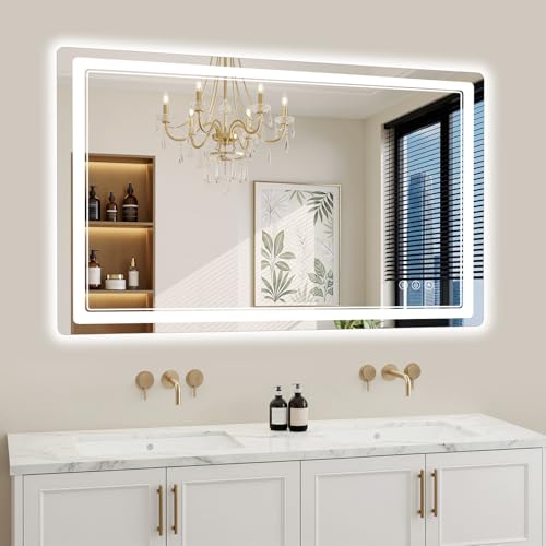 24"x48" LED Bathroom Mirror with Lights (48"L x 24"W)