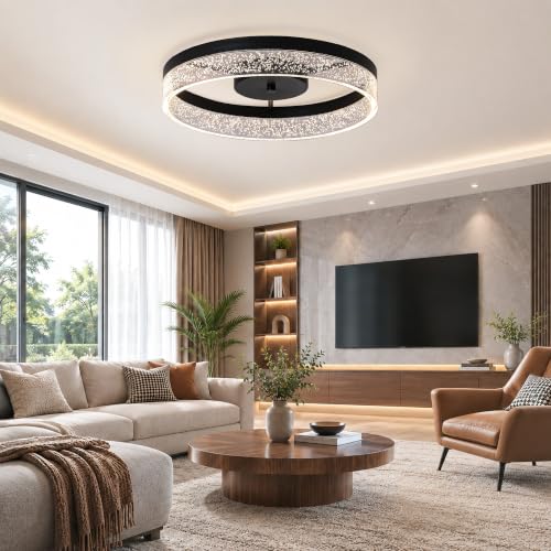 Ceiling Light Fixture (19in Black)