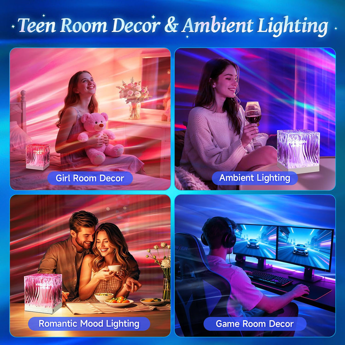 Teen Girl Gifts Trendy Stuff Galaxy Projector Night Light Projector (Multicolor)