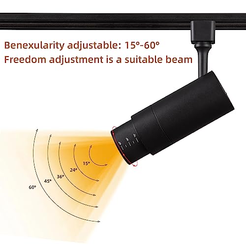 Track Lighting Heads 24W H (Black - 3 Pack)