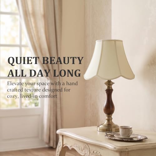 Cream Scalloped Lamp Shades Set of 2 (Cream)