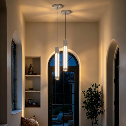 3000K Pendant Celling Lights Fixture (Brushed Nickel / 2 Pack)