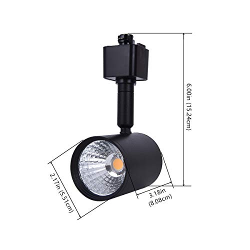 6 Pack H Type LED Track Lighting Heads 6.5W 4000K Neutral White (4000K Neutral White)