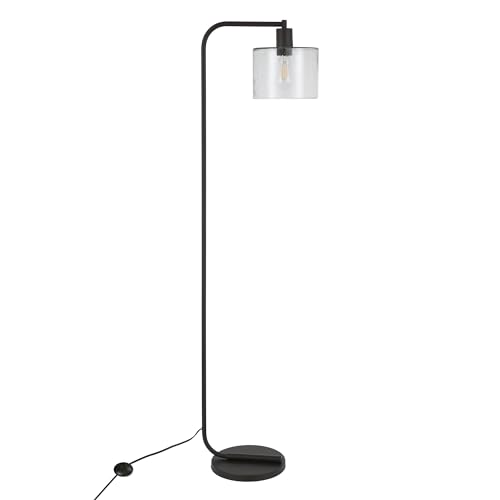 57" Industrial 1 (Floor Lamp / Seeded / Blackened Bronze)