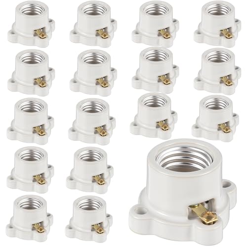 16 Pcs E26 Light Socket Porcelain Lamp Holder Medium Base
