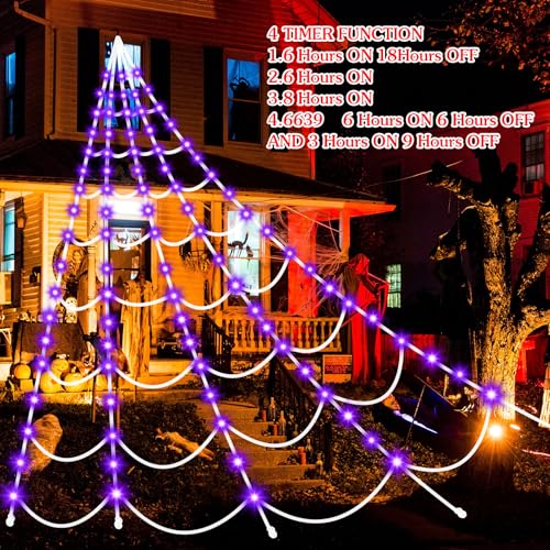 Halloween Decorations Outdoor Spider Web (Purple)