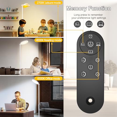 36W 2500lm Bright LED Floor Lamp for Living Room (White)