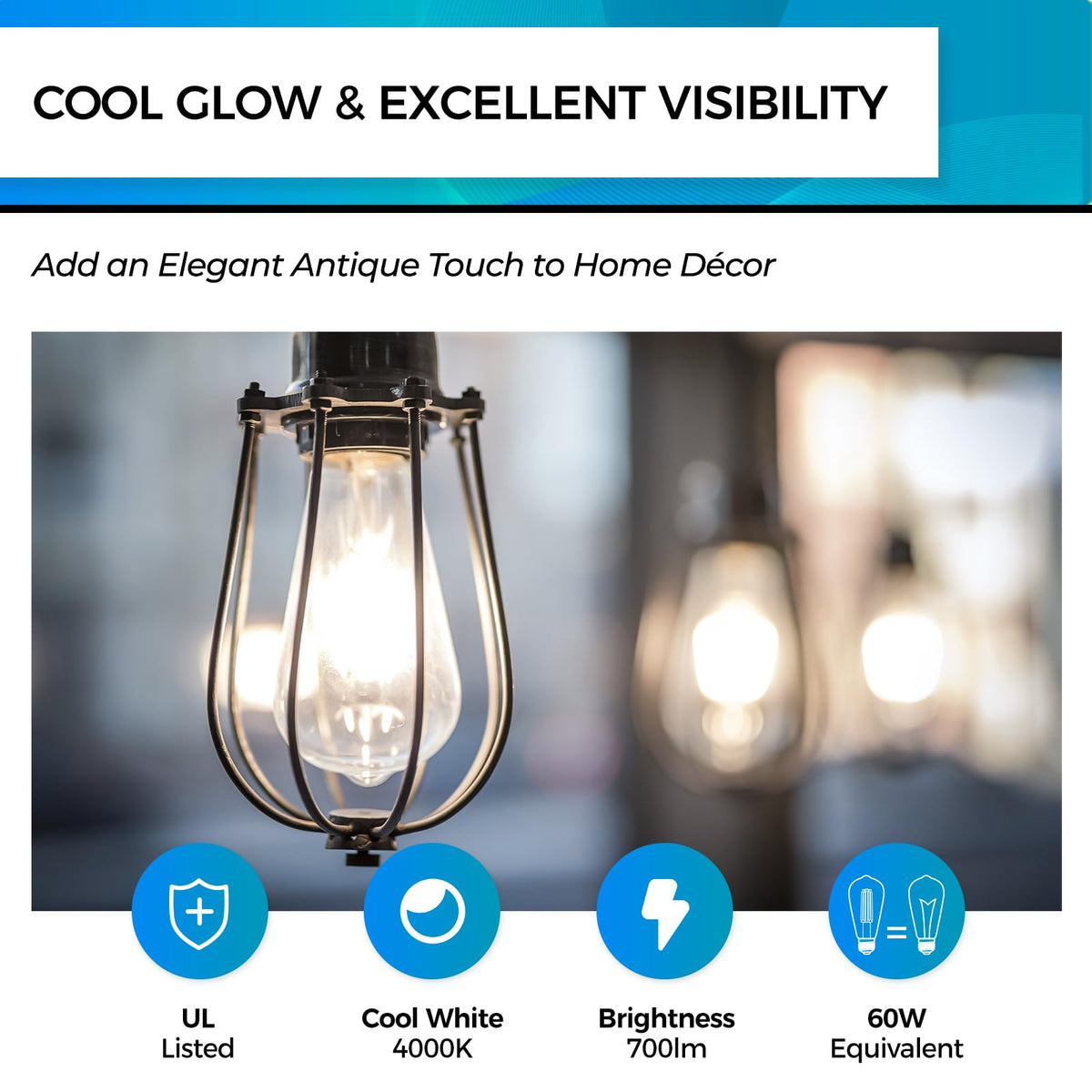 Edison Bulbs Dimmable (Neutral White)