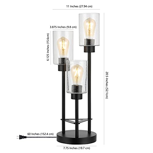 Axel 3 Light Candlestick Accent Table Lamp 20.5" (Black / 20.5")